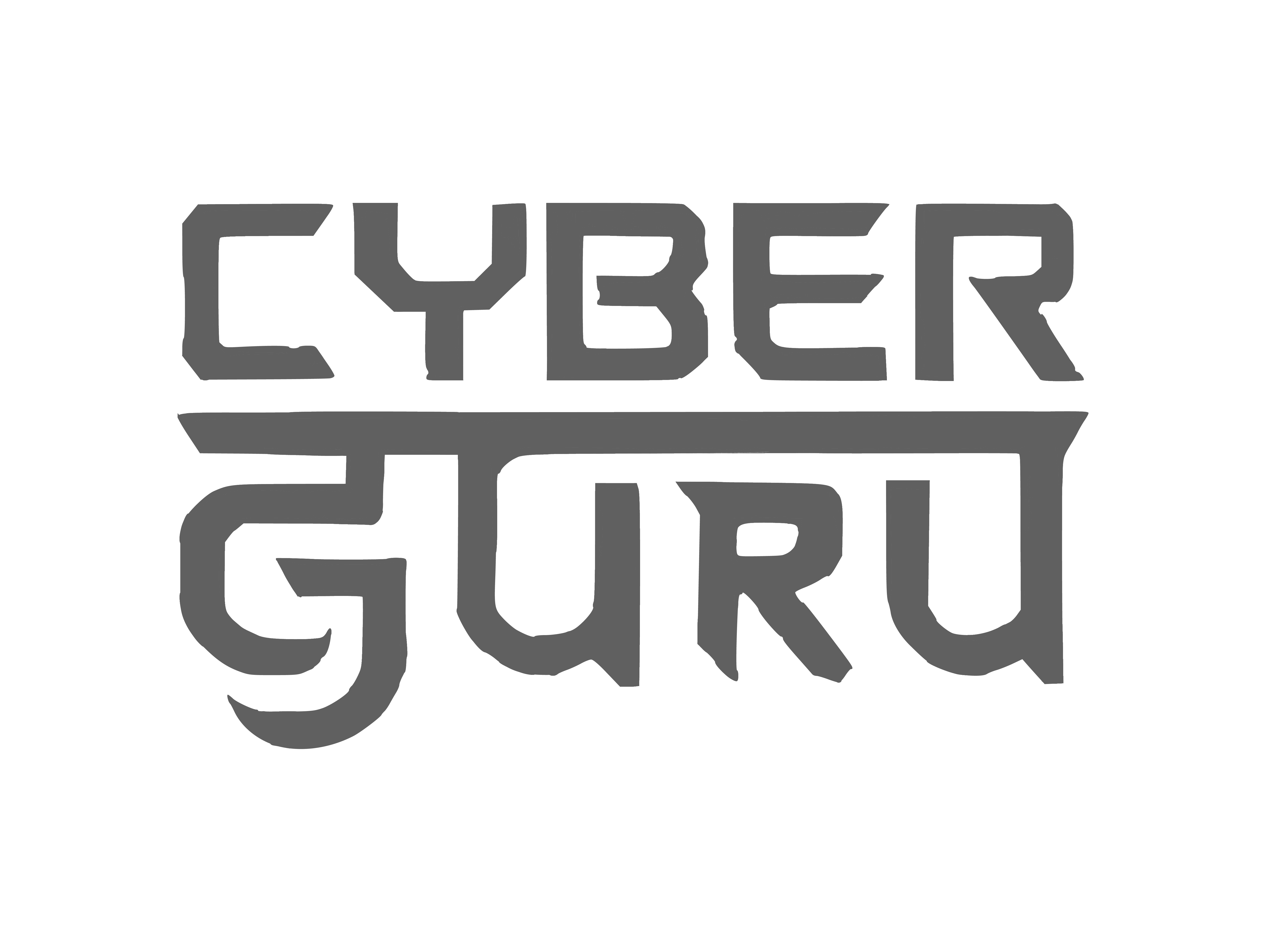 Logotipo Cyber Guru cinza