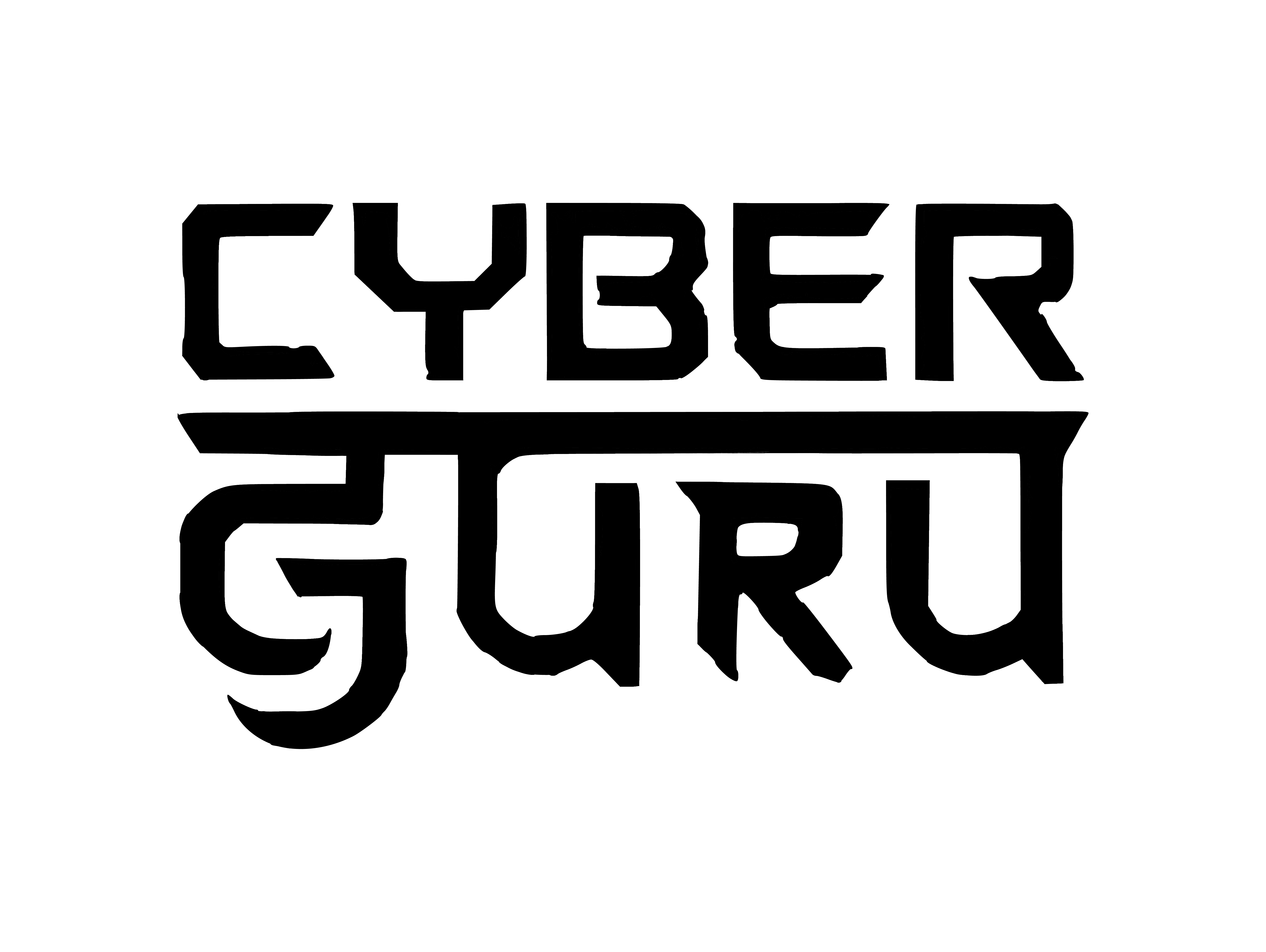 Logotipo Cyber Guru preto